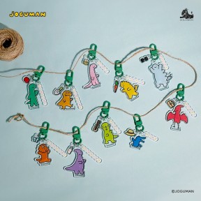 JOGUMAN アクリルキーリング アクリルキーホルダー バッグチャーム 公式 韓国 キャラクター 恐竜 ダイナソー かわいい 小物 グッズ