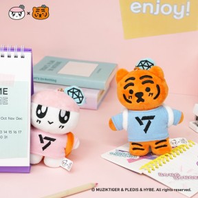 BONGBONGEE x MUZIK TIGER リールキーホルダー REEL KEYHOLDER  SEVENTEEN セブチ セブンティーン ボンボンイ ムジークタイガー ぬいぐるみ キーリング バッグチャーム バッグアクセサリー 推し活 ソロモン商事