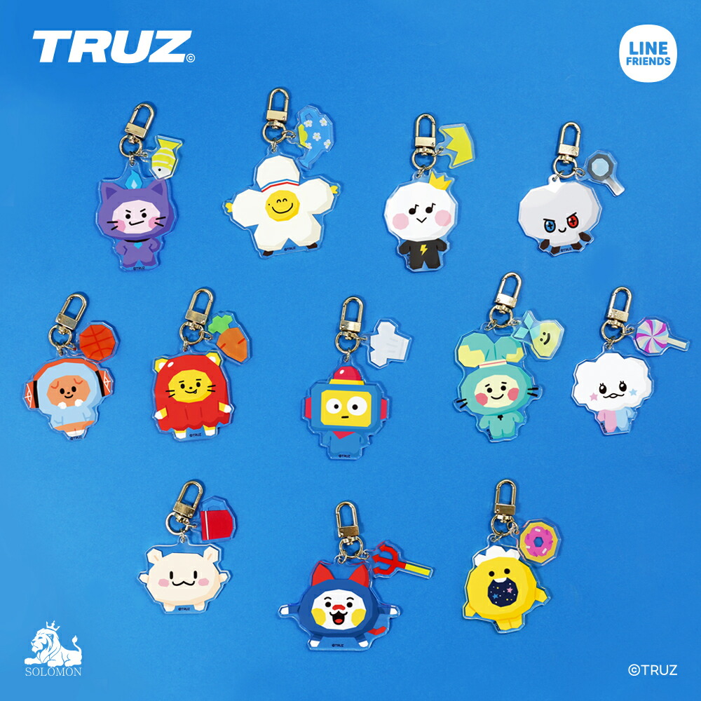TRUZ アクリルキーリング アクリルキーホルダー メイクタイム