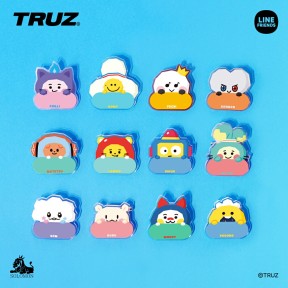 TRUZ ネームバッジ (アルファベットシール付き) ネームバッジ