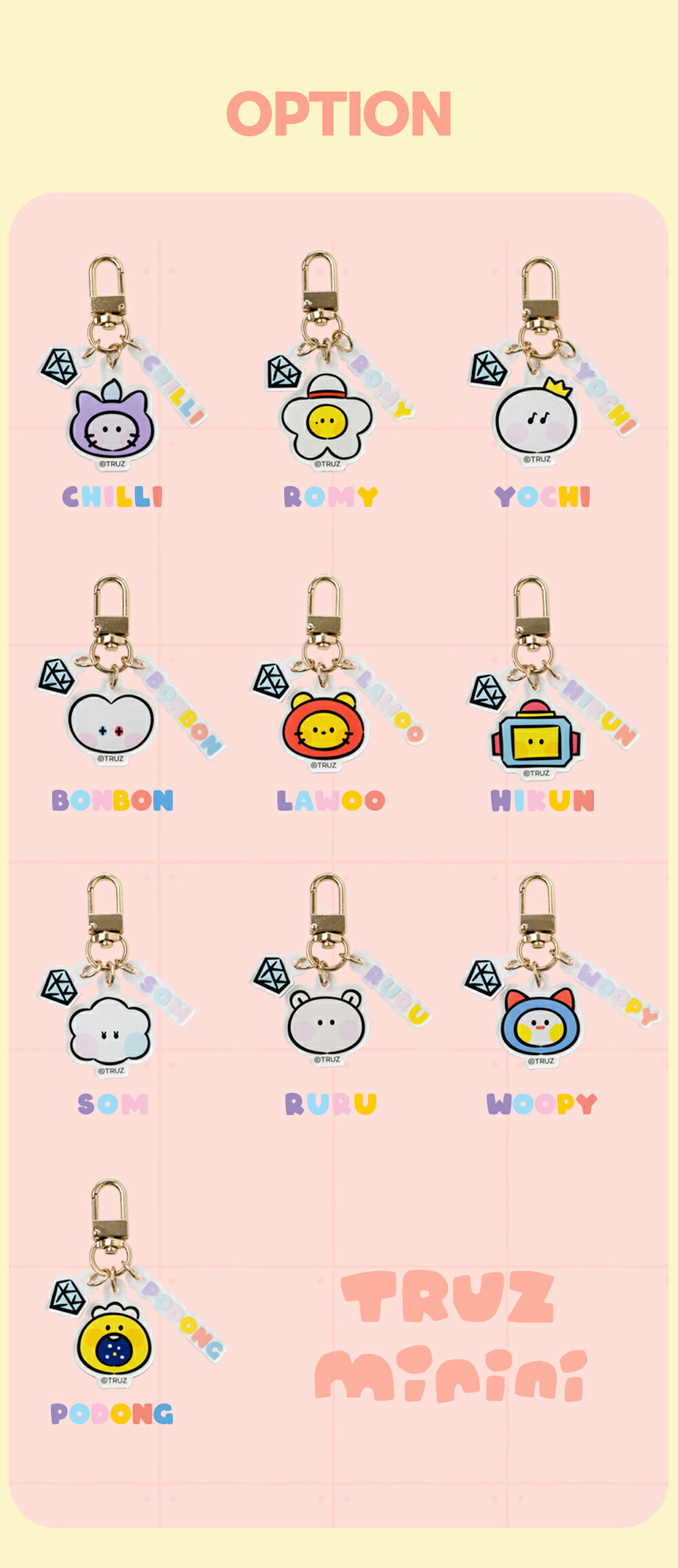 TRUZ minini アクリルキーリング